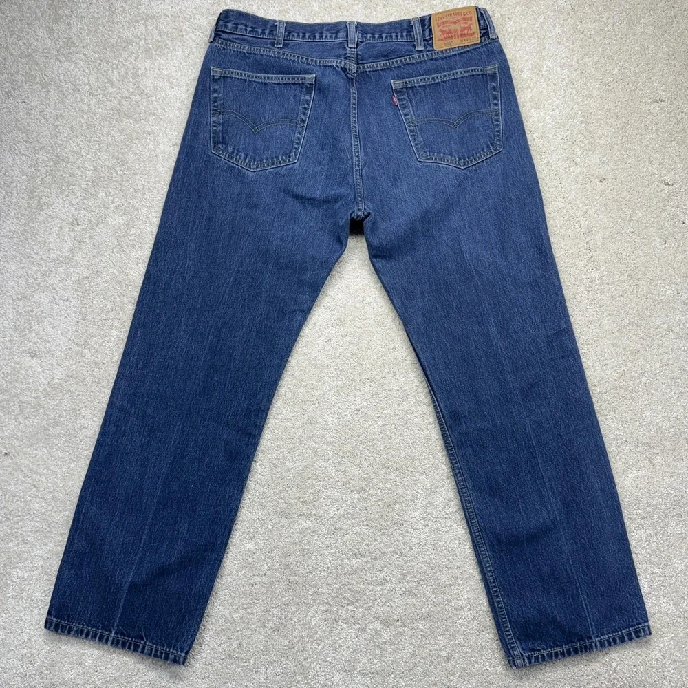 Levis 505 Jeans Mens 40x31 Blue Denim High Rise Straight Leg‎ Regular Fit